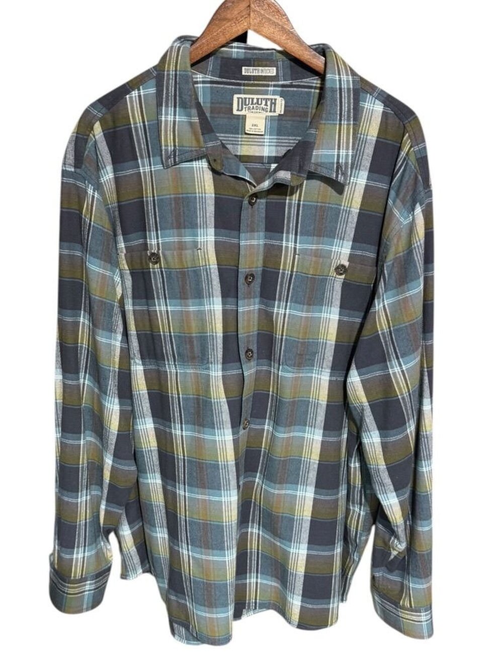 Duluth Trading Plaid Flannel Multicolor Size XXL